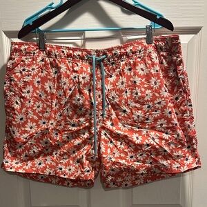 J. Crew Coral Floral Swim Shorts